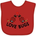 thumbnail image 3 of Inktastic Love Bugs Red Ladybugs Valentine's Day Boys or Girls Baby Bib, 3 of 4