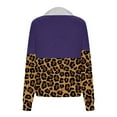 thumbnail image 5 of 2023 Chandail en Molleton de Mode pour Femmes 50 % de Rabais Liquidation Mode Automne Hiver Imprimé Léopard Décontracté Sports Col Rond Survêtements Manches Longues Col à Revers Chandails à Capuchon à Fermeture Éclair, 5 of 5