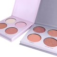 thumbnail image 4 of Paleta de maquillaje MISS ROSE de 4 colores, kit de brillo profesional, polvo facial prensado (#07), 4 of 11