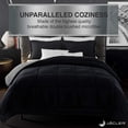 thumbnail image 2 of King 3-Piece Lightweight Reversible Comforter Set , 1800 Thread Count, All Season Down Alternative | Duvet Insert | 1 Reversible Comforter with 2 Reversible Shams (King, Black/Light Gray), 2 of 6