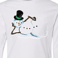 thumbnail image 4 of Inktastic Sassy Snowman in Top Hat Long Sleeve Youth T-Shirt, 4 of 5