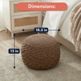 thumbnail image 2 of Ornavo Home Pouf Ottoman Foot Rest - 100% Cotton Pouffe - Hand Knitted Macrame Braid - Boho Round Stuffed Ottoman for Living Room, Bedroom, 2 of 6