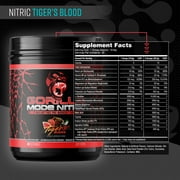 Gorilla Mode Nitric Upgraded Stimulant Free Pre-Workout Powder, Tigers Blood, 1.73 lbs