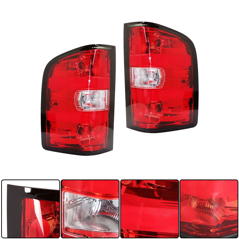 LABLT Rear Tail Lights Lamps LH+RH W/Bulb For 07-13 Chevy Silverado 1500 2500 3500 HD
