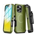 thumbnail image 1 of Funda Case MYBAT Maverick Mag clip para iPhone 16 PRO - Verde con mica, 1 of 10