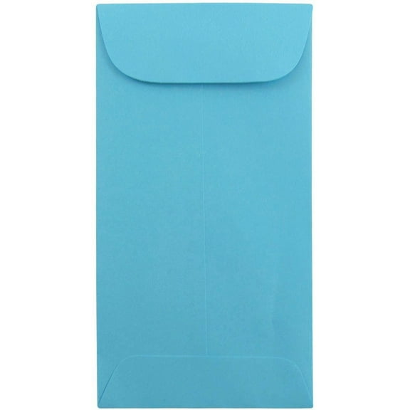 JAM Paper #7 Coin Envelopes, 3 1/2 x 6 1/2, Blue, 50 per Pack