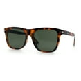 thumbnail image 5 of Classic Retro Oversized Horn Rim Hipster Plastic Rectangular Sunglasses Tortoise - Green, 5 of 8