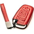 thumbnail image 2 of Vitodeco Genuine Leather Smart Key Fob Case Compatible with Lincoln Aviator, Lincoln Corsair, Lincoln Nautilus, Lincoln Navigator (5-Button, Red), 2 of 6