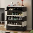 thumbnail image 3 of Gabinete inspirado en Lego para espacios pequeños, zapatero creativo, cofre de almacenamiento moderno para sala de estar, organizador de dormitorio vintage, 3 of 4