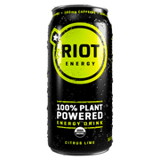 Riot Energy, Organic Citrus Lime Energy Drink, Plant Based, 16 fl. oz.