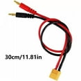 thumbnail image 4 of Pack of 2 XT60 Male to 4mm Banana Plugs Adapter Cables 14AWG 30cm Silicone Car Charging, 4 of 7