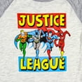 thumbnail image 5 of DC Comics Boys' Justice League Superhero Lineup Collectible Raglan Kids Youth Graphic T-Shirt, 5 of 6