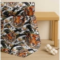thumbnail image 4 of Soimoi Cotton Poplin Fabric Tropical Leaves & Tiger Face Jungle Printed Fabric 1 Yard 42 Inch Wide, 4 of 7