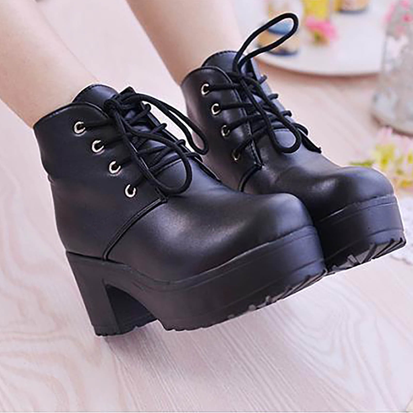 Yours Women's Wide Fit Lace Up Ankle Boots