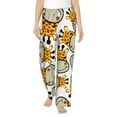 thumbnail image 2 of Picia Giraffes Head Womens Soft Woven Cotton Elastic Waistband Sleep Pajama Pant Lounge Sleep Pant With Pockets And Drawstring-Small, 2 of 9