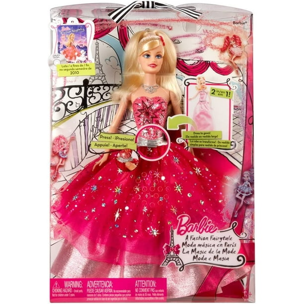 regenval Locomotief Sympathiek Barbie A Fashion Fairytale Transforming Fashion Doll 2009 Mattel T2562 -  Walmart.com