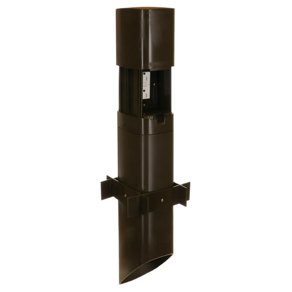 TayMac Outdoor Comforts ParkPost 13-in. 1-Gang Bronze Weatherproof in-use Power Post Enclosure PP55Z, Outdoor Power Stake for Garden, Weatherproof Ou