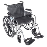 Chrome Sport 18-in Wheelchair- Fixed Arms- Footrests