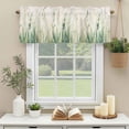 thumbnail image 3 of Watercolor Green Leaf Grass Window Valance Curtain Spring Plant Rod Pocket Short Curtain for Living Room, Bedroom & Kitchen Window Decor 60x18in, 3 of 8