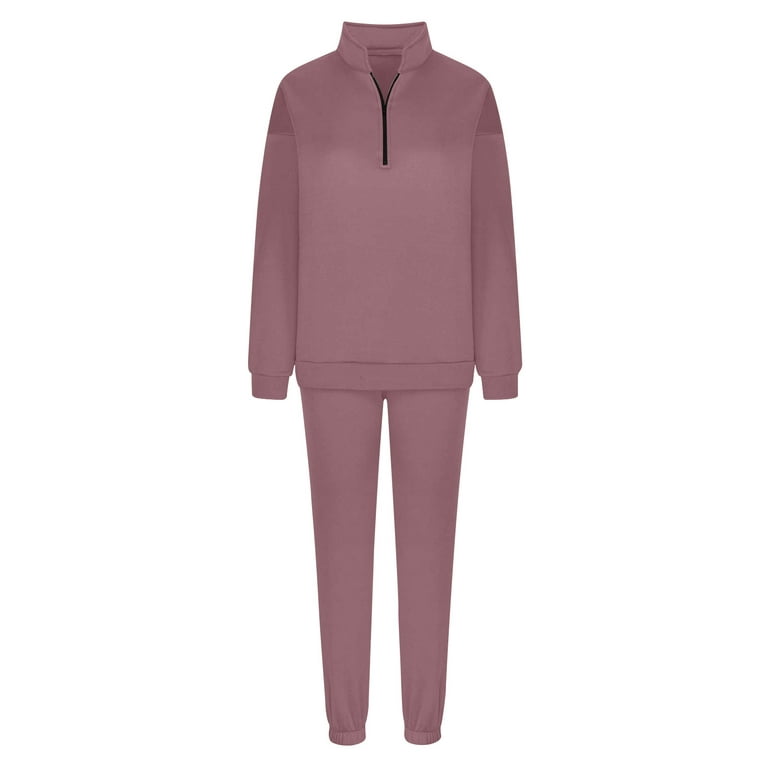 Holiday Clearance Gift Sets! Pejock Women's 2 Piece Outfits Matching Lounge  Sets Women Solid Color Zippered Lapel Sweater Top Pants Set Loungewear Sets  Tracksuit Sweatsuits 