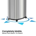 thumbnail image 3 of SensorCan 13 Gallon Stainless Steel Touchless Trash Can with AbsorbX Odor Filter and Removable Wheels, 3 of 7
