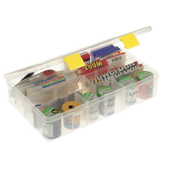 Plano 3700 ProLatch Stowaway Deep Storage Utility Box, Fishing Tackle Box and Bait Storage, Clear