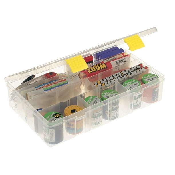 Plano 3700 Pro Latch Stowaway Deep Storage Utility Box Fishing Tackle Box And Bait Storage Clear Walmart Com Walmart Com
