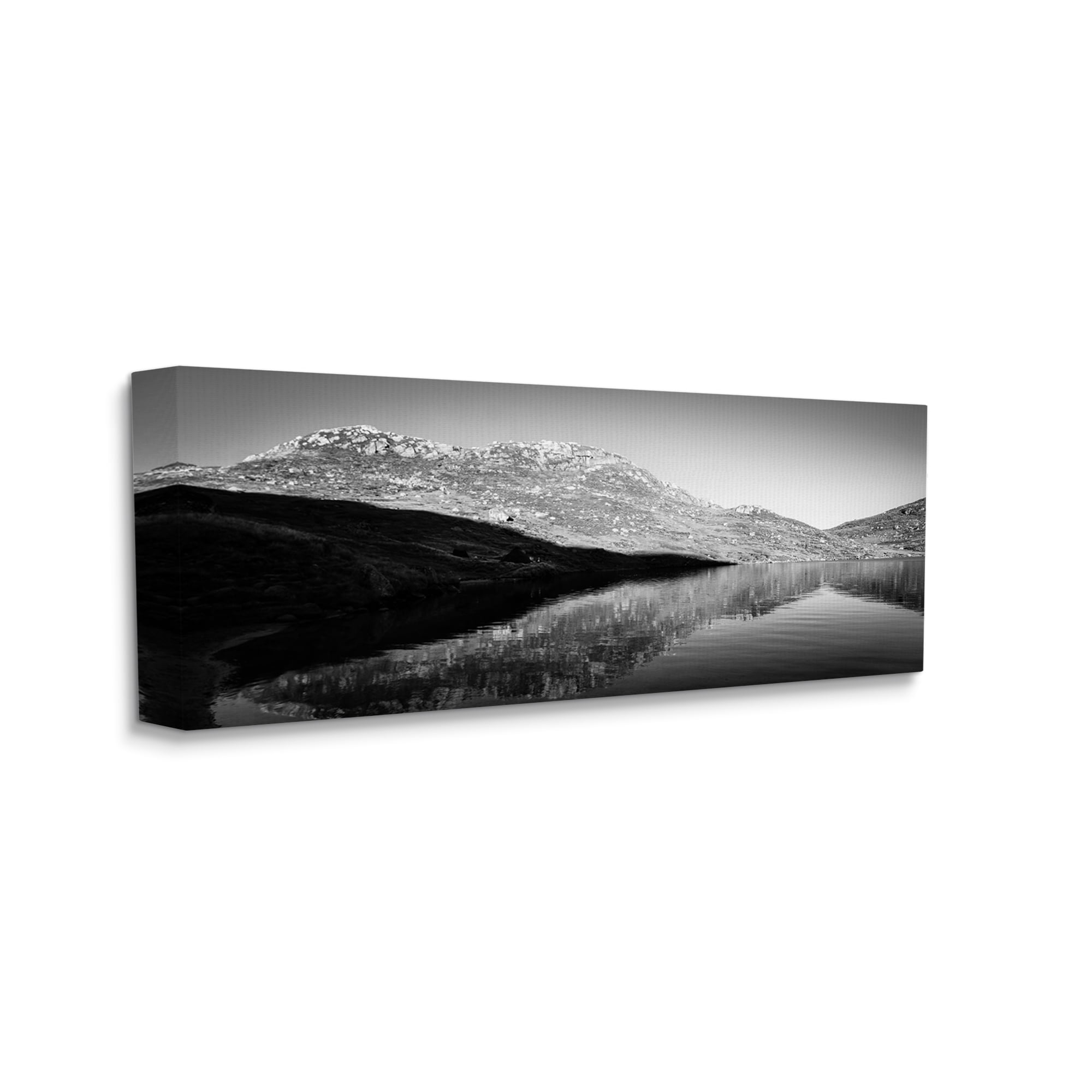 Stupell Industries Dark Lake Landscape Nature Photography Gallery Wrapped Canvas Print Wall Art, 40 x 17
