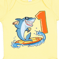 thumbnail image 4 of Inktastic First Birthday Surfing Shark with Hot Dog and Ice Cream Boys or Girls Baby Bodysuit, 4 of 5