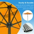 thumbnail image 4 of Abble 7.5ft Patio Umbrella with Crank Handle Outdoor Market Umbrella with 6 Sturdy Umbrella Ribs Waterproof for Garden Deck Backyard Pool, Orange, 4 of 7