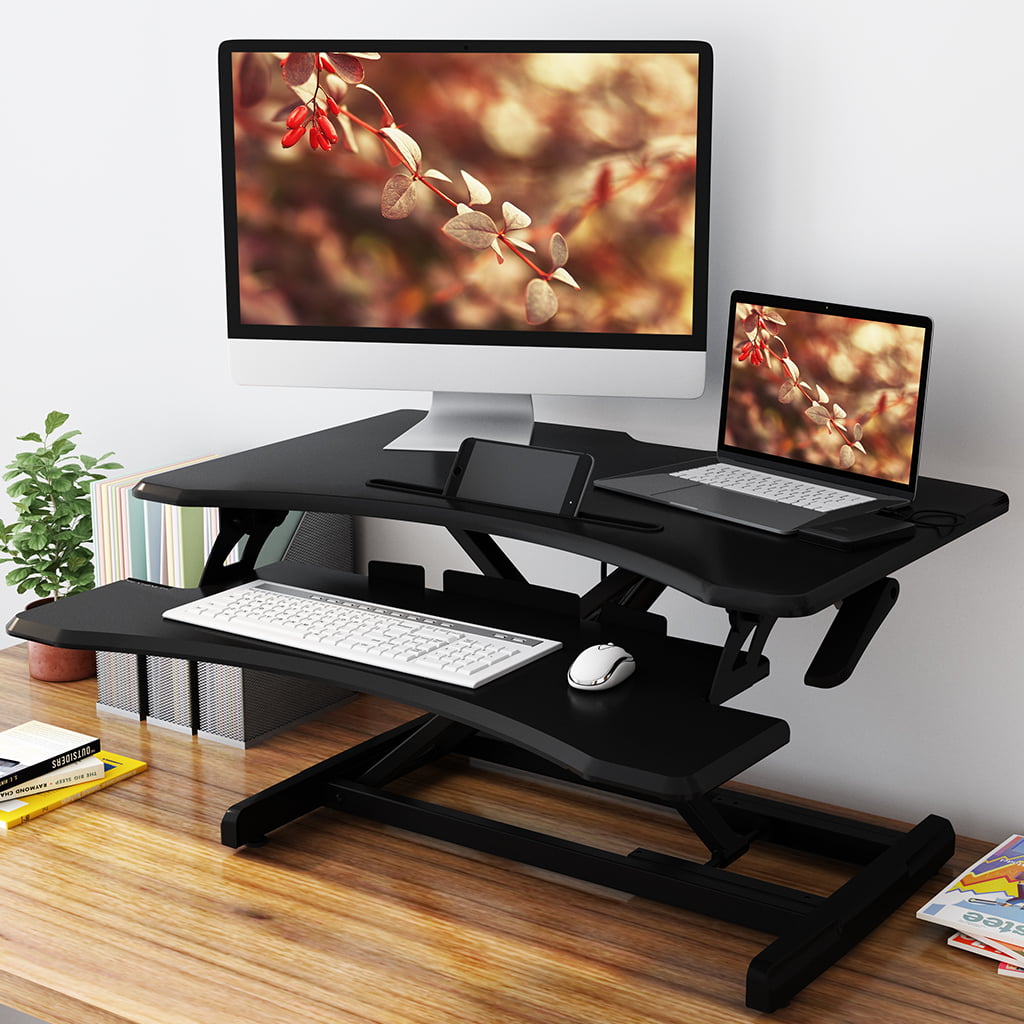 Corner Best Home Office Desk For Two Monitors for Small Bedroom