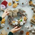 thumbnail image 4 of 98.4 Feet Christmas Tree Beads Garland Decoration, NOGIS Artificial Plastic Reflective Pearls Strands String Chain Beaded Roll (Red), 4 of 7