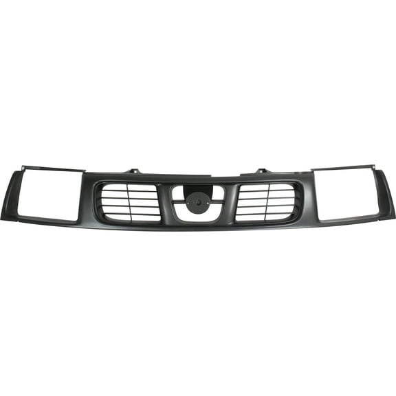 Grille Assembly Compatible With 1998-2000 Nissan Frontier Black Shell and Insert