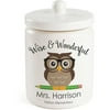 Personalized Wise & Wonderful Ceramic Teacher Storage Jar