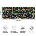 thumbnail image 3 of Red Mushroom Black Pattern Bathroom Rugs Mat,Non Slip Microfiber Bathroom Rug,Rubber Backing,Soft Bathroom Mats for Bathroom Floor,Tub and Shower,47x17in(120x43cm), 3 of 5