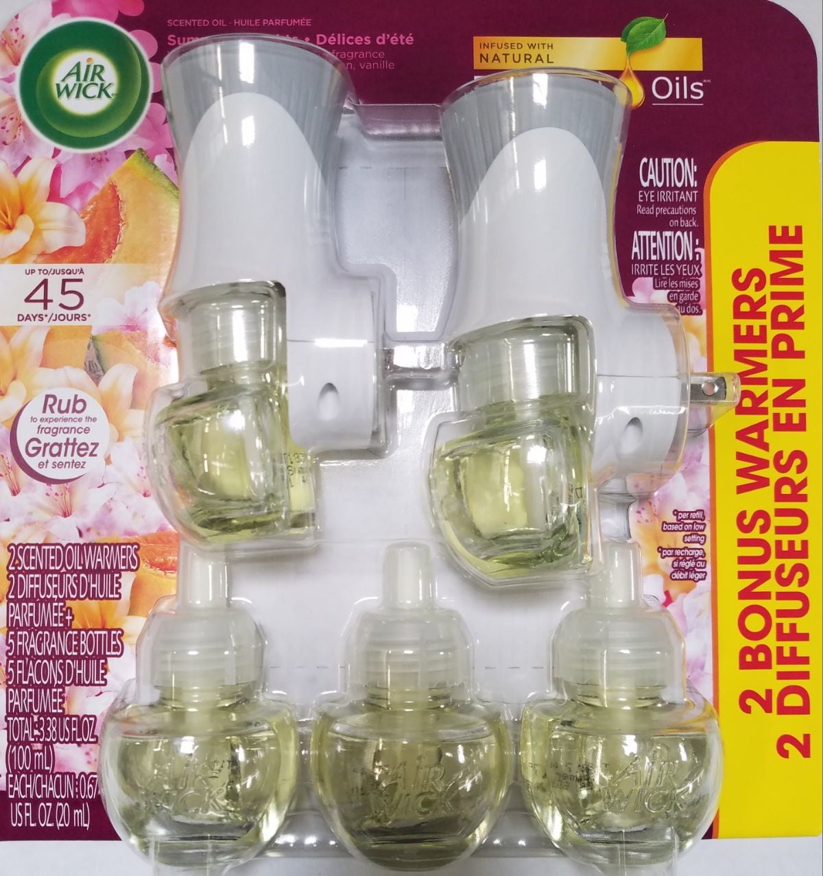 Air Wick Summer Delights Scented Oil Air Freshener Kit (2 Warmers + 5