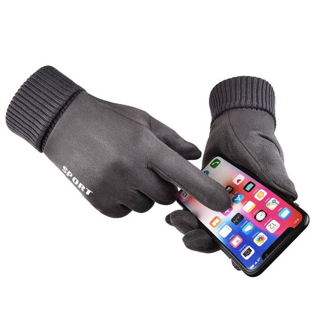 Guantes de invierno feimajia cálidos para pantalla táctil para hombres y mujeres, guantes de invierno cálidos para pantalla táctil, guantes a prueba de viento para hombres.