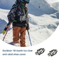 thumbnail image 2 of Sonducket Crampón de hielo de 18 Cubierta de zapato de crampón ajustable Taco de montañismo portátil Garra de nieve resistente al desgaste Pescar Sonducket OD007254-00, 2 of 6