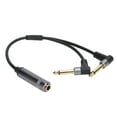 thumbnail image 2 of Cable adaptador de audio estéreo hembra de 6,35 mm y 1/4 pulg. a mono dual de 6,35 mm. Cable divisor de audio., 2 of 14