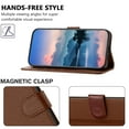 thumbnail image 3 of ELEHOLD Wallet Case for Samsung Galaxy S25, Shockproof Leather Stand Case with Magnetic Clasp & Hand Strap,Brown, 3 of 6
