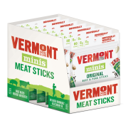 Vermont Smoke & Cure Mini Meat Stick Go Packs, Beef & Pork, Antibiotic Free, Gluten Free, Cracked Pepper, Six 0.5oz Sticks Per Pouch, Pack of 8 Pouches
