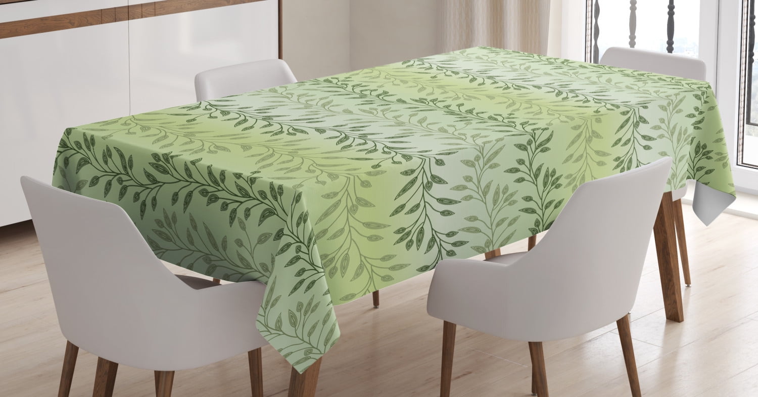Leaves Tablecloth, Foliage Leaves Pattern with Inspirations