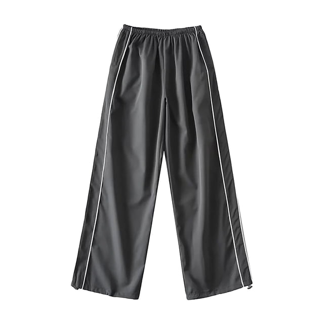 Pantalones cargo holgados para mujer: cintura baja retro, múltiples bolsillos, diseño con cordón, mezcla de algodón, estilo hip hop urbano