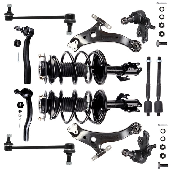 CCIYU Front Strut Spring Assembly Control Arm and Ball Joint Assembly 2002-2003 for Lexus ES300 Base Sedan 4-Door/2002-2003 for Toyota Camry LE Sedan 4-Door Complete Suspension Kit Fits K90344