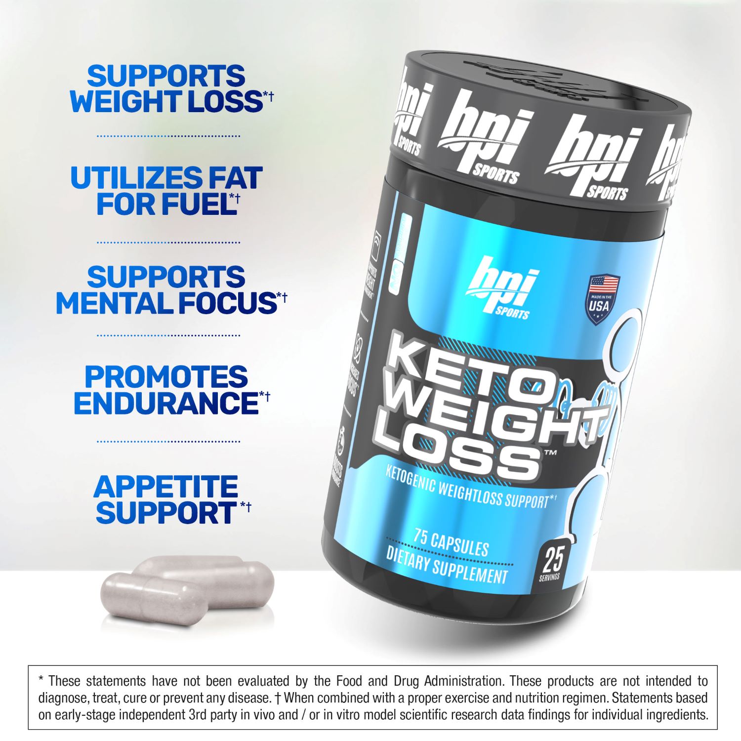 BPI Sports Keto Weight Loss Dietary Supplement, 75 Capsules - image 5 of 7