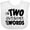 AA-White, variant on Inktastic I'm Two Awesome for Words 2nd Birthday Boys or Girls Baby Bib