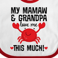 thumbnail image 4 of Inktastic Mamaw and Grandpa Love Me Grandkids Boys or Girls Baby Bib, 4 of 4