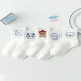 thumbnail image 3 of Lindbes 5pairs/Set Spring/Summer Cartoon Cute Comfortable Mid-Calf Socks For Kids  Suitable For Back-To-School Season And Daily Casual Wear, 3 of 7