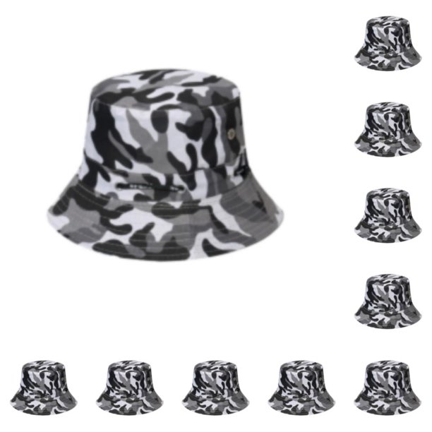 Minnieouse Gorra de pescador con protector solar con sombrero de pescador cómodo y transpirable Sombrero de cubo de verano patrón disruptivo 5 patrón disruptivo5 58cm 10Conjunto