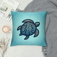thumbnail image 2 of COMIO Marine Sea Turtle White Starfish Throw Pillow Covers Nautical Coastal Cushion Covers Navy Blue Pillow Covers for Living Sofa Bedroom Indoor Room Decor, 2 of 5